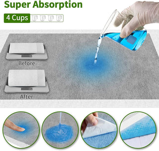 Mumoo Bear Pet Training Pads Super Absorbent Puppy Pads Anti Slip Toilet Pee Mat, Leak Proof & Quick Dry Pet Pads for Dogs Cats Rabbits Pets (40 PACK-60 * 60CM)