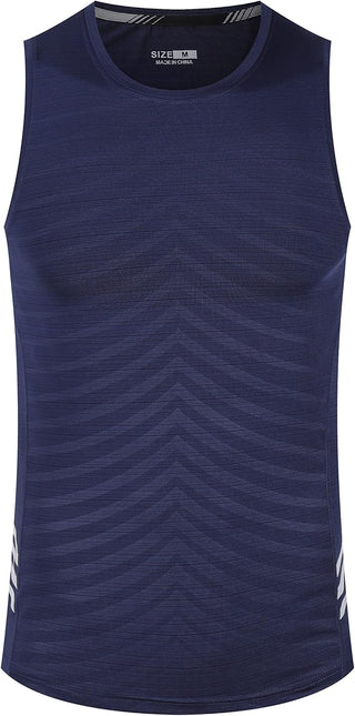 Rldym Men's Sleeveless Sports Undershirt Quick Dry Muscle Tank Tops Base Layer Vests Breathable Sport Clothing for Cycling Running Jogging Gym Vest