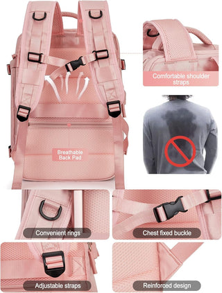 Dorany Extra Large Travel Backpack for Women as Person Item Flight Approved, 40L Carry On Backpack, 17 Inch Laptop Backpack, Waterproof Backpack, Hiking Backpack, School Bag