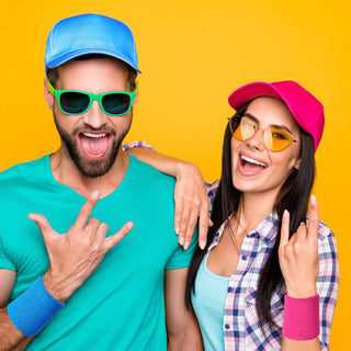 6 Pack Wrist Sweatbands Tennis Wrist Bands Absorbent Sweatbands for Football Basketball Running Athletic Sports and Working Out