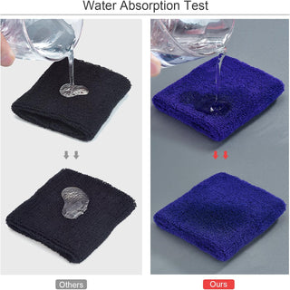 6 Pack Wrist Sweatbands Tennis Wrist Bands Absorbent Sweatbands for Football Basketball Running Athletic Sports and Working Out