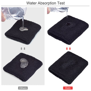 6 Pack Wrist Sweatbands Tennis Wrist Bands Absorbent Sweatbands for Football Basketball Running Athletic Sports and Working Out