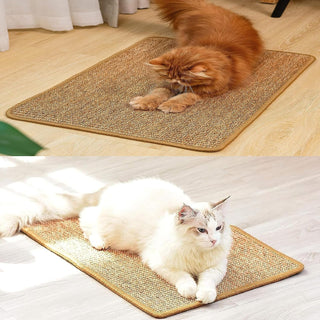 Cat Scratcher Mat, 23.6 X 15.7 Inch Natural Sisal Cat Scratch Mats, Horizontal Cat Floor Scratching Pad Rug, Protect Carpets and Sofas