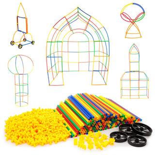 PicassoTiles 120pcs HedgehogTiles Building Block, Stacking Interlock Teeth Construction Sensory Gift STEM Toy for Kids Toddlers Age 3 + PTB120