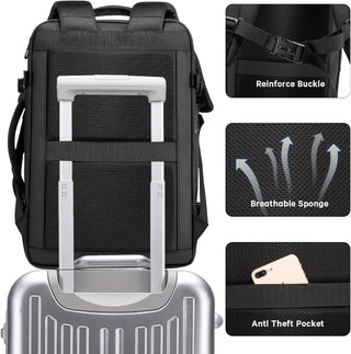 BANGE Travel Backpack,Flight Approved Carry On Backpack for International Travel Bag, Water Resistant Durable 17-inch Laptop Backpacks,Large Daypack Business Weekender Luggage Backpack for Men Women…