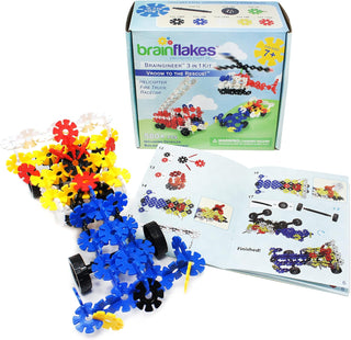 Brain Flakes Viahart Building Toy Set | 500 Piece | Interlocking Disc | STEM Toy | Building and Construction Set | Educational & Learning Toys For Kids, Children | Plastic