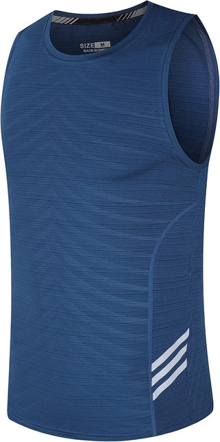 Rldym Men's Sleeveless Sports Undershirt Quick Dry Muscle Tank Tops Base Layer Vests Breathable Sport Clothing for Cycling Running Jogging Gym Vest