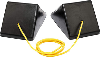 Maxxhaul 70472 Solid Rubber Heavy Duty Black Wheel Chock 2-Pack, 8" X 4" X 6"
