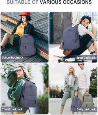 VECAVE Lightweight Casual Laptop Backpack Purse for Women,Travel Backpack with laptop compartment