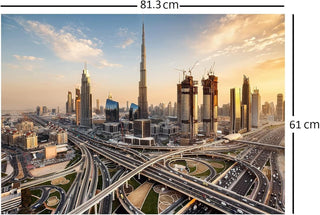 Curve 500 Pieces My Dubai Jigsaw Puzzle Fun for Adults and Kids Brain Teaser Educational Puzzle Family Activity Multicolor - Curve