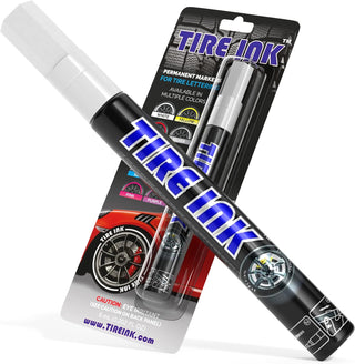 Tire Ink | Paint Pen for Car Tires | Permanent and Waterproof | Carwash Safe (White, 1 Pen)