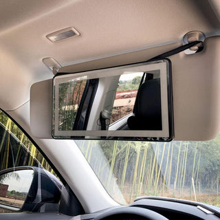 Feisate Car Visor Vanity Mirror With Led Lights, Car Mirror Light Rechargeable Makeup Mirror With 3 Light Modes, Car Visor Mirror, Car Vanity Mirror For Car Truck SUV, White