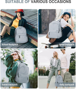 VECAVE Lightweight Casual Laptop Backpack Purse for Women,Travel Backpack with laptop compartment