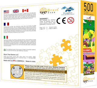 BRAIN TREE Amsterdam 1000 Piece Puzzles for Adults Kids 12+ Unique Puzzles 4 Puzzle Sorting Trays, Droplet Technology for Anti Glare & Soft Touch 27.5Lx19.5W Inch