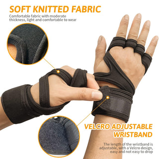 McMola Ventilated Gym Workout Gloves Cross Training Weight Lifting Gloves with Built-in Wrist Wrap Support for Men and Women, Non-Slip Silicone Padding, Palm Protection & Wrist Protection (XL)