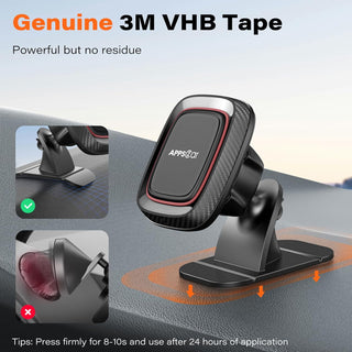 APPS2Car Car Phone Holder Magnetic Mobile Holder for Car Dashboard Mobile Mount Universal for 4.7-6.8 inch iPhone15/14/13 Series, Galaxy, Huawei, OnePlus