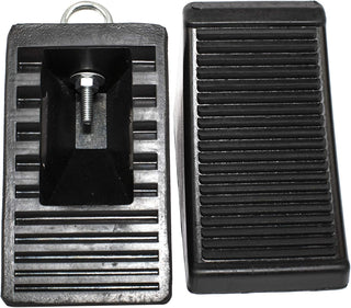 Maxxhaul 70472 Solid Rubber Heavy Duty Black Wheel Chock 2-Pack, 8" X 4" X 6"