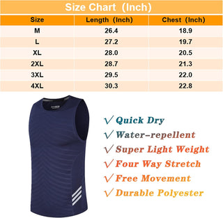 Rldym Men's Sleeveless Sports Undershirt Quick Dry Muscle Tank Tops Base Layer Vests Breathable Sport Clothing for Cycling Running Jogging Gym Vest