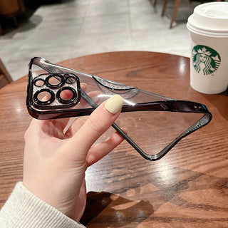IPHONE Electroplating Soft Diamond Ring Phone Case Drill Leakage Standard Mobile Phone Case Lens Film