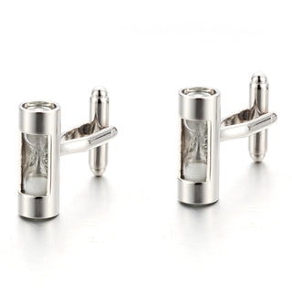 Men's French Style Shirt Cufflinks Time Hourglass