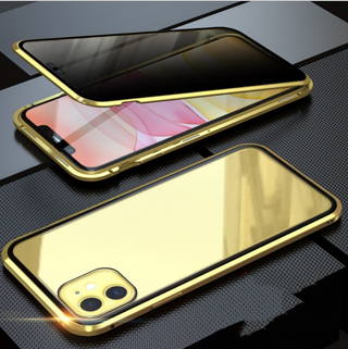 iphone Double-sided glass magnetic king mobile phone case no anti-peep function
