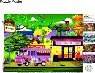 BRAIN TREE Amsterdam 1000 Piece Puzzles for Adults Kids 12+ Unique Puzzles 4 Puzzle Sorting Trays, Droplet Technology for Anti Glare & Soft Touch 27.5Lx19.5W Inch