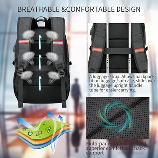 CAFELE Anti-Theft Laptop Backpack USB Travel Computer Backpack College Bookbag School Backpack