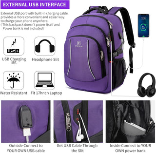 CAFELE Anti-Theft Laptop Backpack USB Travel Computer Backpack College Bookbag School Backpack