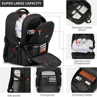 CAFELE Anti-Theft Laptop Backpack USB Travel Computer Backpack College Bookbag School Backpack