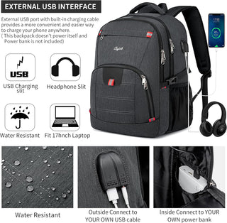 CAFELE Anti-Theft Laptop Backpack USB Travel Computer Backpack College Bookbag School Backpack