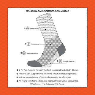 Ranger Sport Men's Heavy Duty Cotton Crew Athletic Socks, Pack of 3