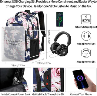 CAFELE Anti-Theft Laptop Backpack USB Travel Computer Backpack College Bookbag School Backpack