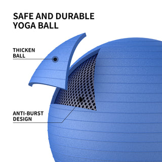 PROIRON Yoga Ball Anti-Burst Exercise Ball Chair with Quick Pump Slip Resistant Gym Ball Supports 500KG Balance Ball for Pilates Yoga Birthing Pregnancy Stability Gym Workout Training
