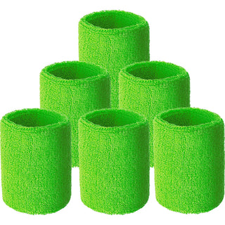 6 Pack Wrist Sweatbands Tennis Wrist Bands Absorbent Sweatbands for Football Basketball Running Athletic Sports and Working Out