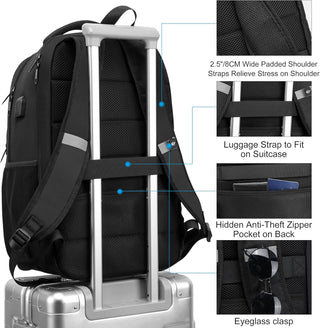 CAFELE Anti-Theft Laptop Backpack USB Travel Computer Backpack College Bookbag School Backpack