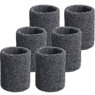 6 Pack Wrist Sweatbands Tennis Wrist Bands Absorbent Sweatbands for Football Basketball Running Athletic Sports and Working Out
