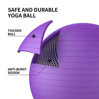 PROIRON Yoga Ball Anti-Burst Exercise Ball Chair with Quick Pump Slip Resistant Gym Ball Supports 500KG Balance Ball for Pilates Yoga Birthing Pregnancy Stability Gym Workout Training