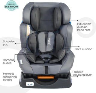 Moon Sumo Baby/Infant/Kids Travel Car Seat |Group 0-1-2| Rearward/Forward Facing| Reclining| Padded Seat| Suitable From Birth To 6 Years(Upto 25 Kg)- Violet Black