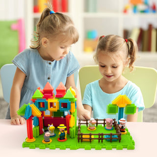 PicassoTiles 120pcs HedgehogTiles Building Block, Stacking Interlock Teeth Construction Sensory Gift STEM Toy for Kids Toddlers Age 3 + PTB120