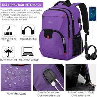 CAFELE Anti-Theft Laptop Backpack USB Travel Computer Backpack College Bookbag School Backpack