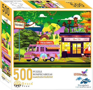 BRAIN TREE Amsterdam 1000 Piece Puzzles for Adults Kids 12+ Unique Puzzles 4 Puzzle Sorting Trays, Droplet Technology for Anti Glare & Soft Touch 27.5Lx19.5W Inch