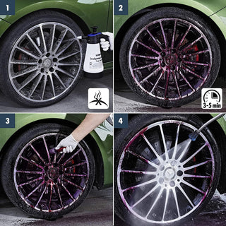 Sonax Xtreme Wheel Cleaner - 500mL Acid-Free Car Rim Cleaner for Steel, Alloy, Chrome Wheels with Citrus Scent