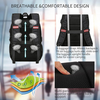 CAFELE Anti-Theft Laptop Backpack USB Travel Computer Backpack College Bookbag School Backpack