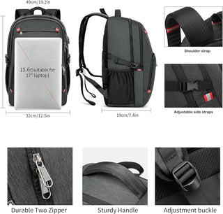 CAFELE Anti-Theft Laptop Backpack USB Travel Computer Backpack College Bookbag School Backpack