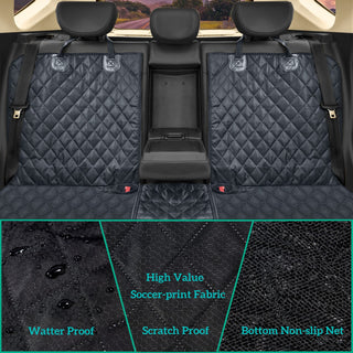 GSODC Dog Car Seat Cover for Back Seat Cover for Kids（1 Pack） with Dog Seat Belt Non Stick Fur Car Seat Protector for Dogs Nonslip Water Proof Durable Dog Car Seat Cover for Truck SUV 1, Black