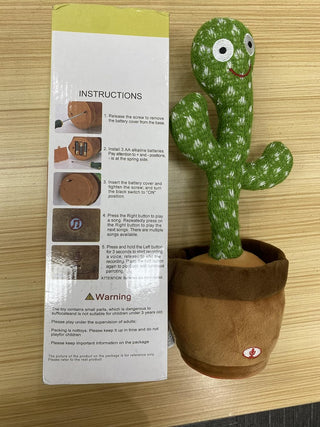 seOSTO Talking Dancing Cactus Plush Toy, Dancing Cactus Toy, Electronic Plush Doll Gifts for International Children's Day Gifts