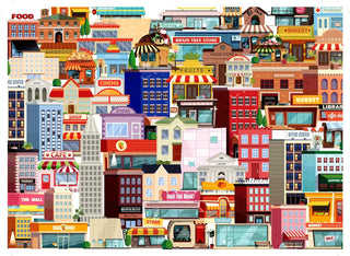 BRAIN TREE Amsterdam 1000 Piece Puzzles for Adults Kids 12+ Unique Puzzles 4 Puzzle Sorting Trays, Droplet Technology for Anti Glare & Soft Touch 27.5Lx19.5W Inch