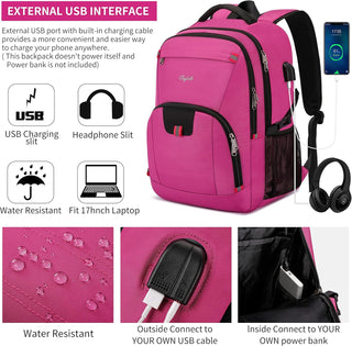 CAFELE Anti-Theft Laptop Backpack USB Travel Computer Backpack College Bookbag School Backpack