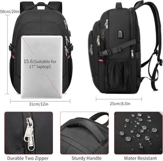 CAFELE Anti-Theft Laptop Backpack USB Travel Computer Backpack College Bookbag School Backpack
