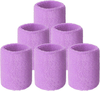 6 Pack Wrist Sweatbands Tennis Wrist Bands Absorbent Sweatbands for Football Basketball Running Athletic Sports and Working Out